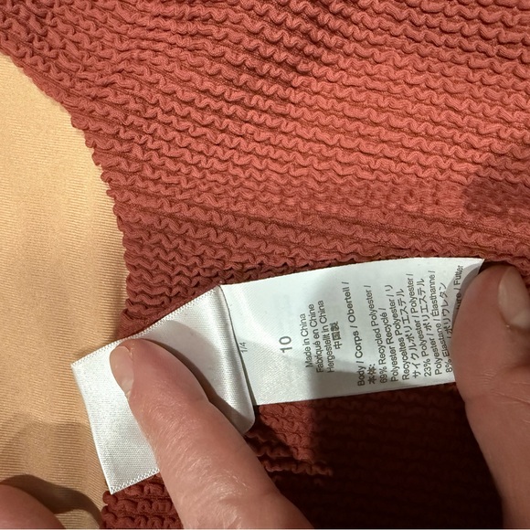 J Crew Brick Red Ribbed One Piece - Picture 4 of 6